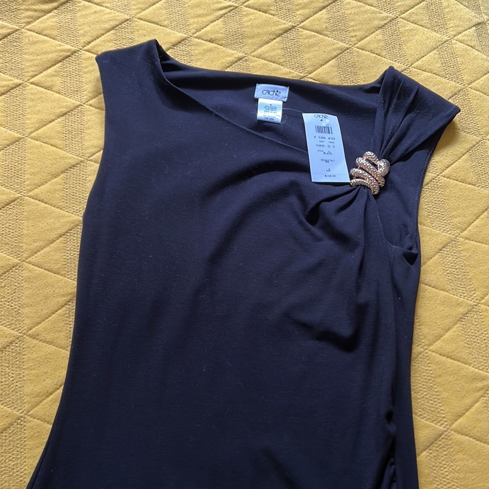 CACHE lbd with unique gold snake  broach. Size S - Picture 2 of 7